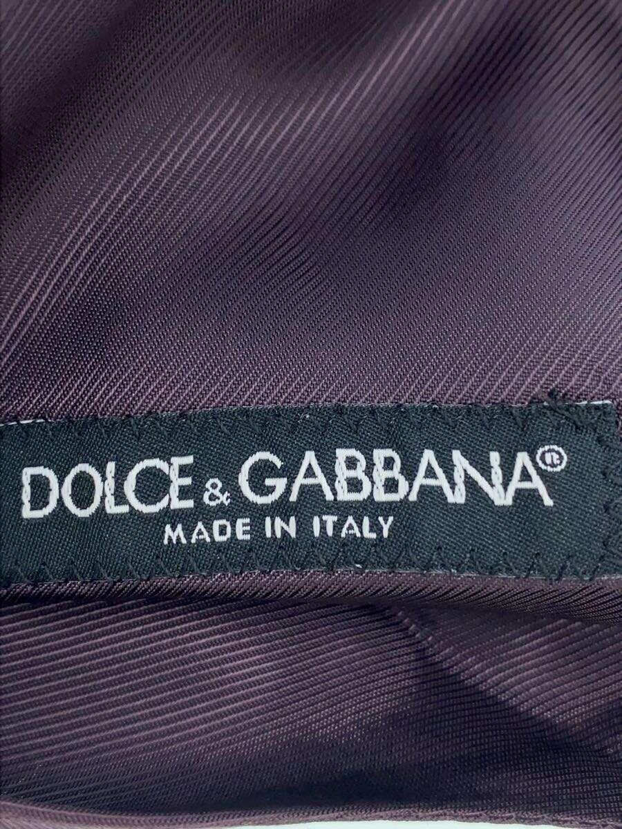 DOLCE&GABBANA◆ベスト/46/ポリエステル/パープル/無地_画像3