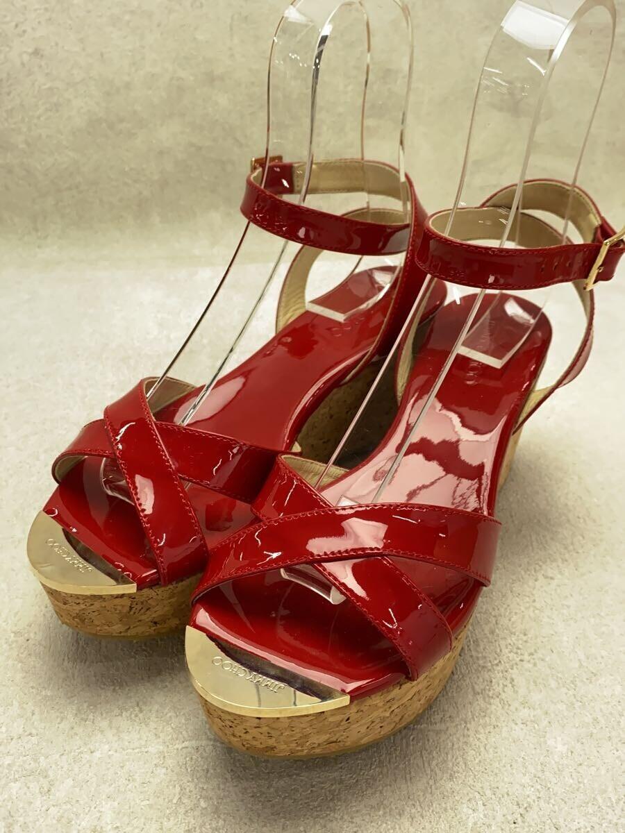 JIMMY CHOO◆パンプス/38/RED/エナメル/J00010610738/114 PANTHER_画像2