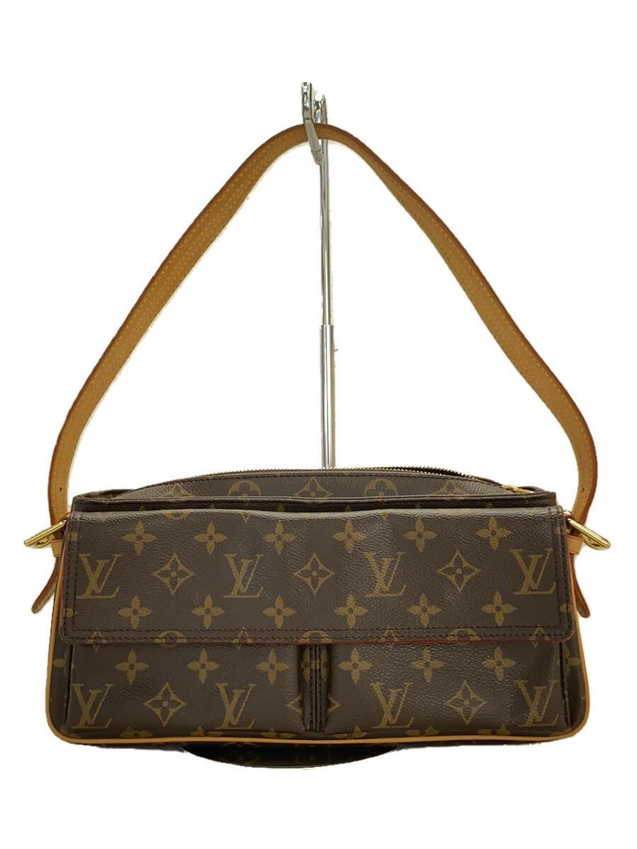 LOUIS VUITTON◆ヴィバシテMM_モノグラム・キャンバス_BRW/PVC/BRW