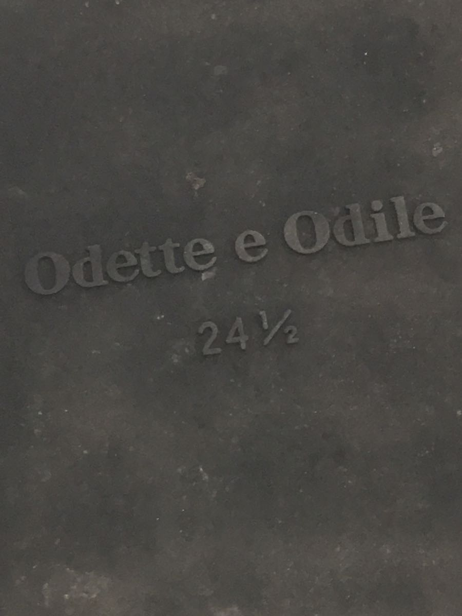 Odette e Odile UNITED ARROWS◆ボリュームウェッジサンダル/24.5cm/BLK/フェイクレザー/54370_画像5