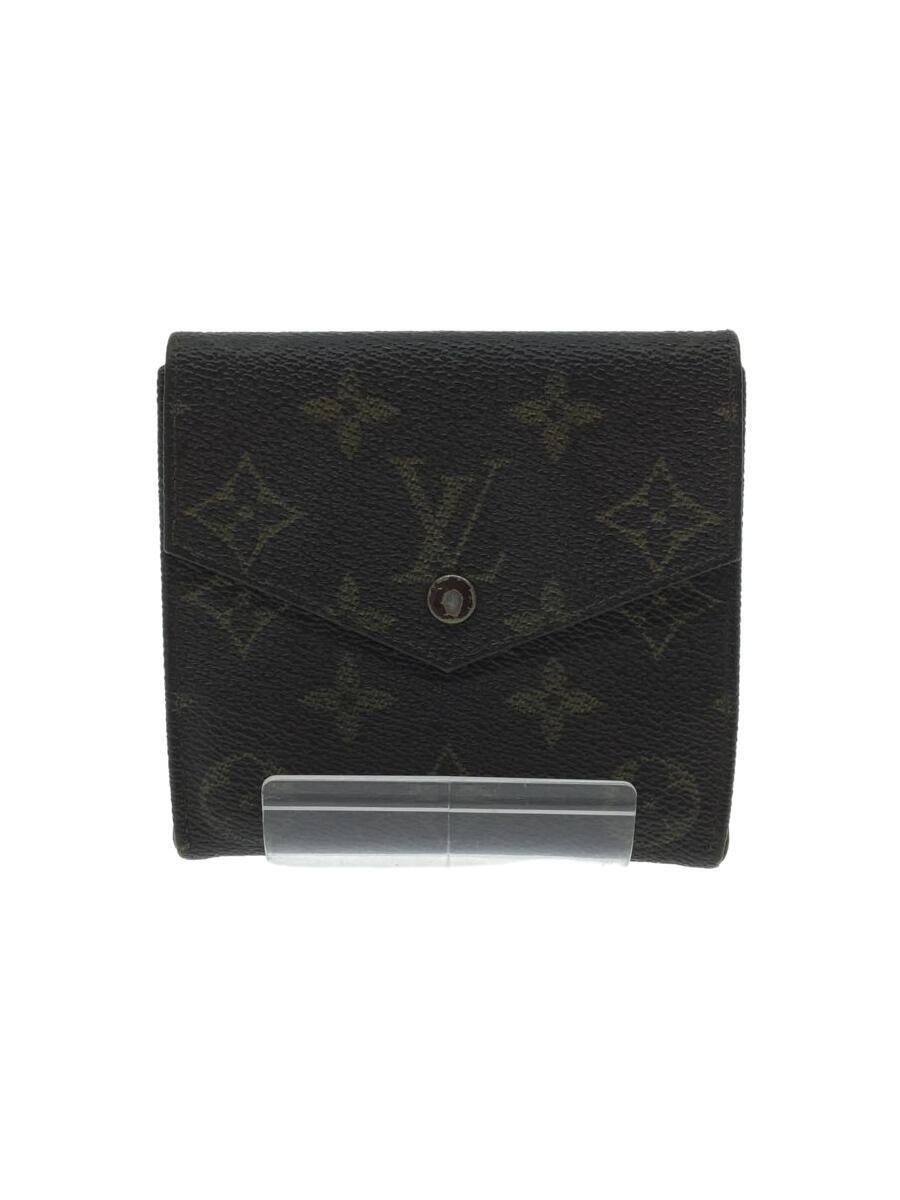 LOUIS VUITTON◆2つ折り財布/-/BRW/レディース/M61600/片方スナップボタン破損_画像1