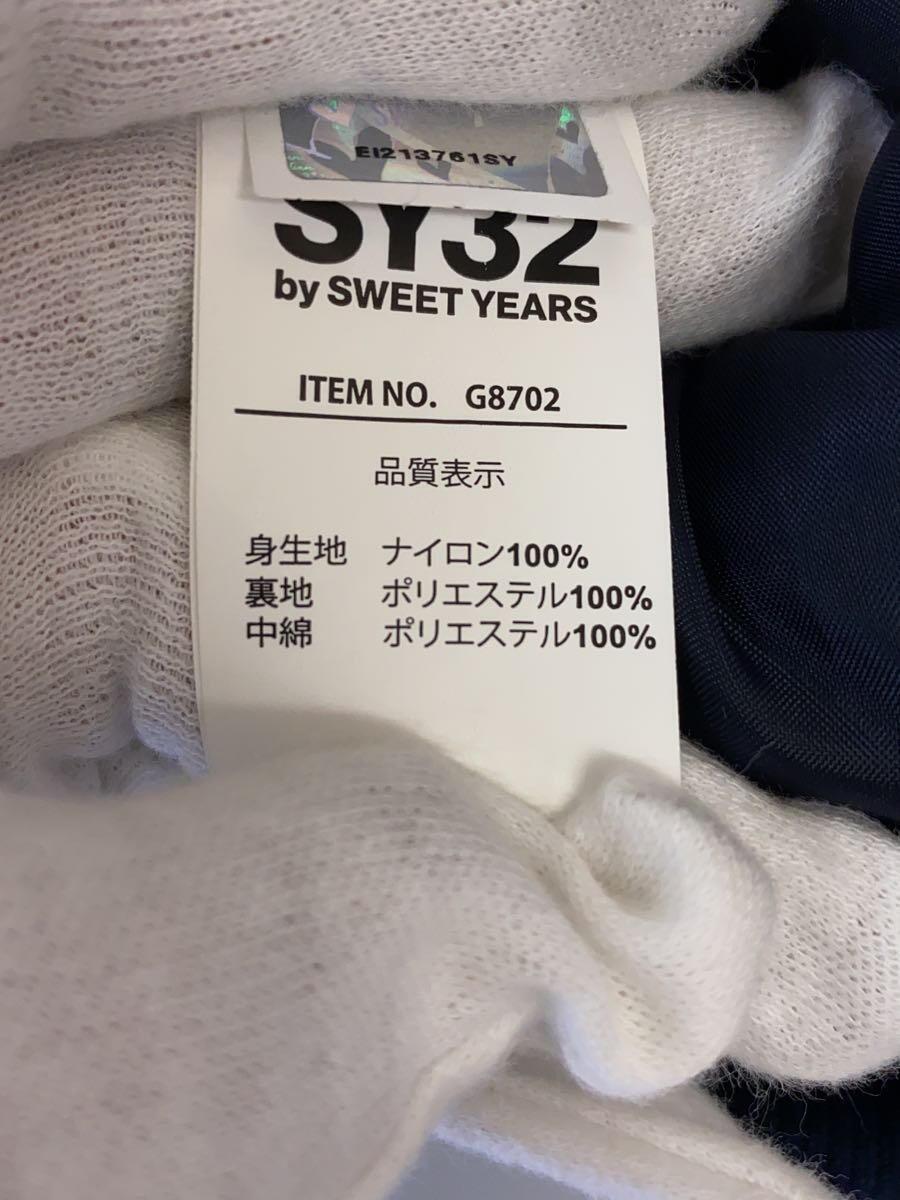 SY32 by SWEET YEARS◆MA-1/フライトジャケット/L/ナイロン/NVY/無地/G8702_画像4