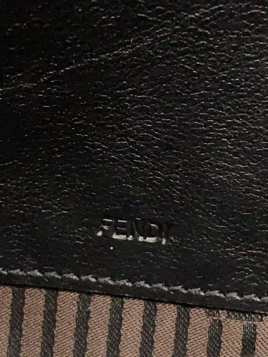 FENDI◆クラッチバッグ/レザー/BRW/無地_画像5