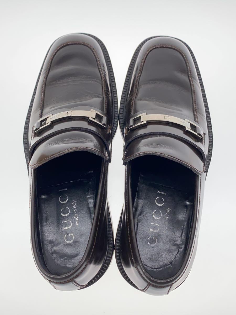 GUCCI◆ローファー/UK6.5/BRW/レザー/110 1477_画像3