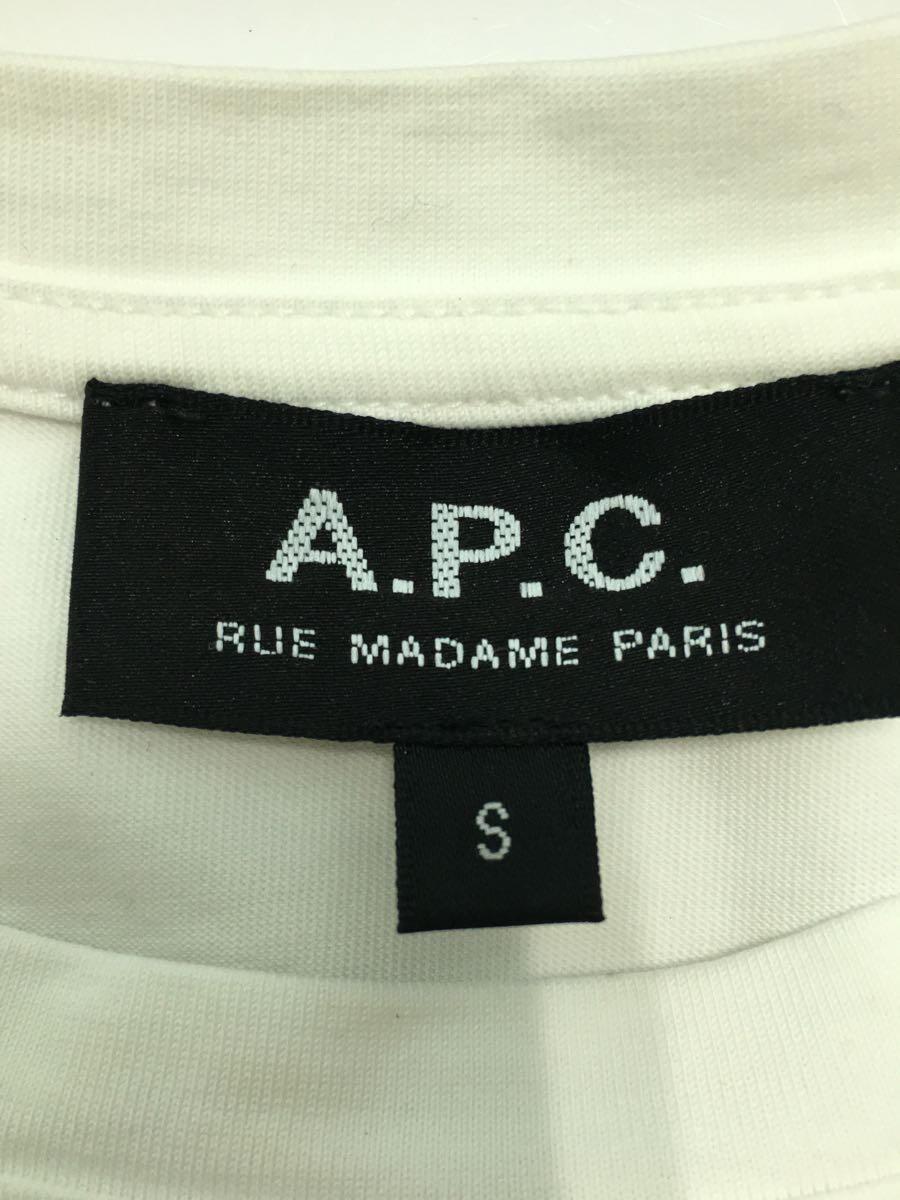 A.P.C.◆Pocket Emb Tee/ロゴ刺繍/Tシャツ/S/コットン/ホワイト/25082-1-92701/_画像3