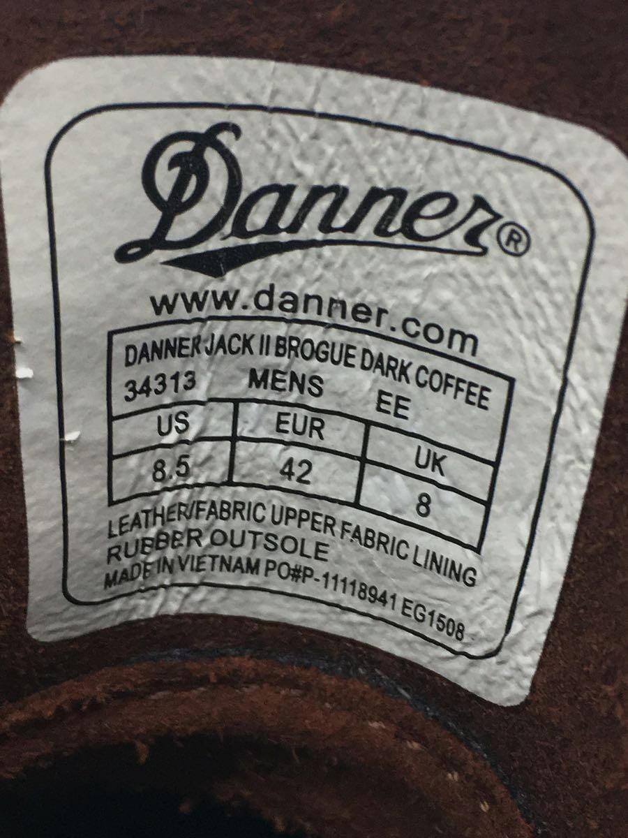 Danner◆ブーツ/JACK II BROGUE dark coffee/US8.5/BRW/34313_画像5