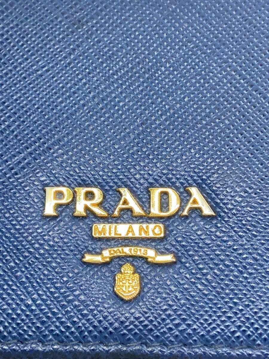 PRADA◆長財布/レザー/NVY/無地/レディース_画像3