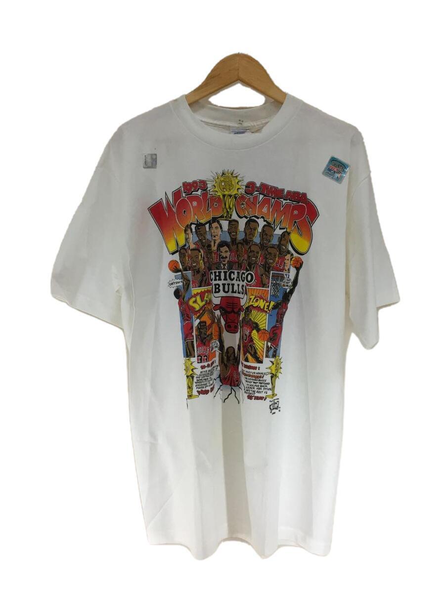 90s/CHICAGO BULLS 3-TIME NBA WORLD CHAMPS/Tシャツ/XL