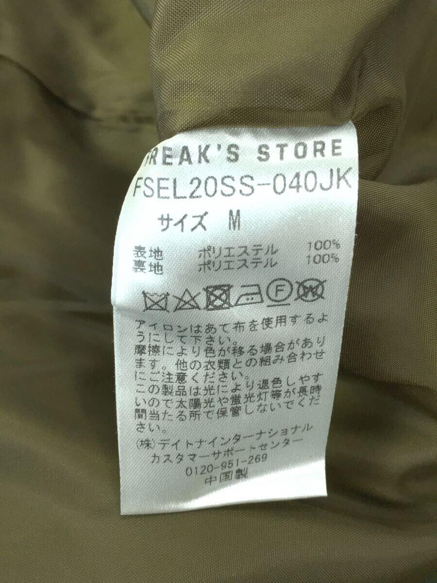 FREAK’S STORE◆テーラードジャケット/M/ポリエステル/KHK/無地/FSEL20SS-040JK_画像4