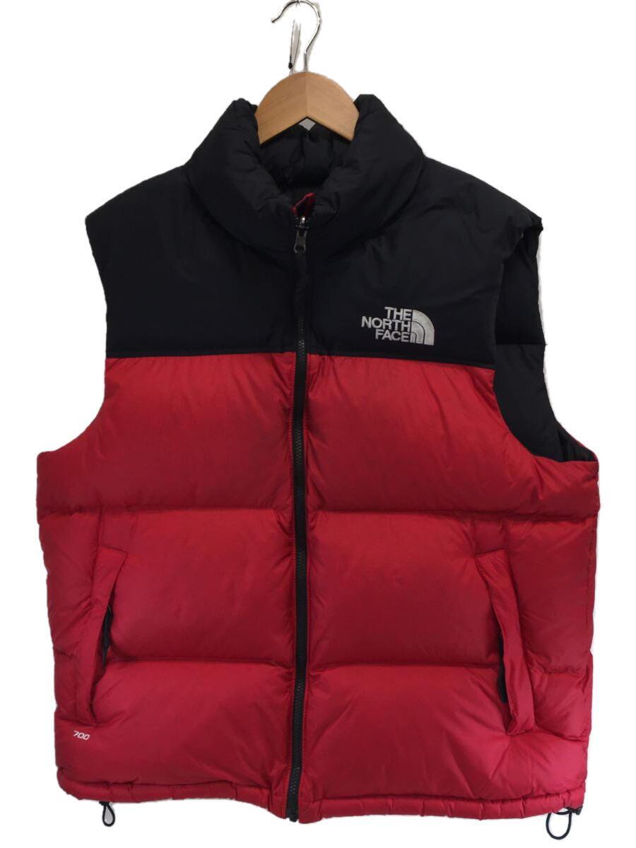 THE NORTH FACE◆1996 RETRO NUPTSE VEST/L/ナイロン/レッド/NF0A3JQQ/汚れ有_画像1