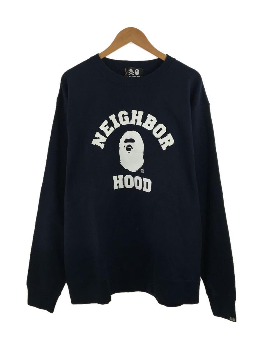 A BATHING APE◆スウェット/XXL/コットン/NVY/001SWJ231901C/BAPE NBHD RELAXED FIT CREWN_画像1