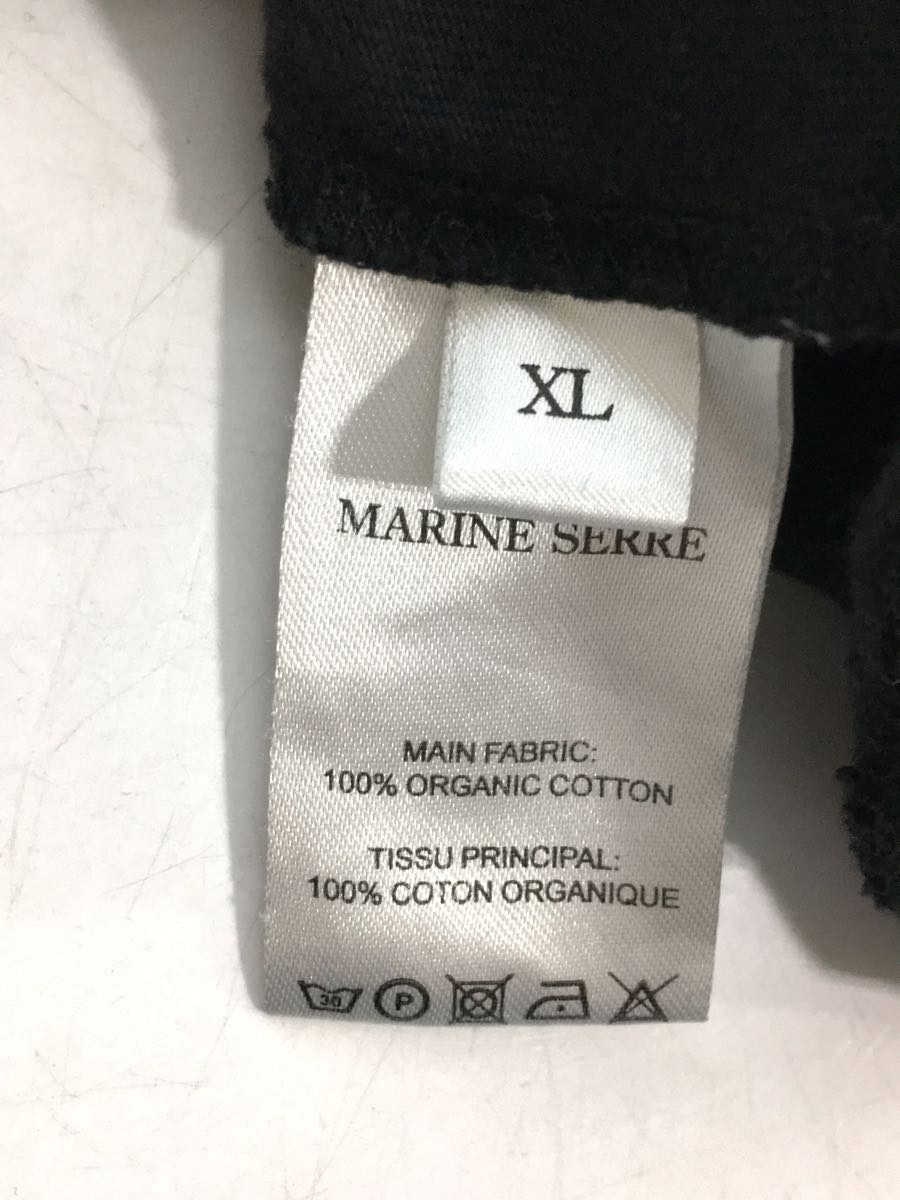 MARINE SERRE◆Tシャツ/XL/コットン/BLK/半袖/プリント/トップス/ブラック/_画像4