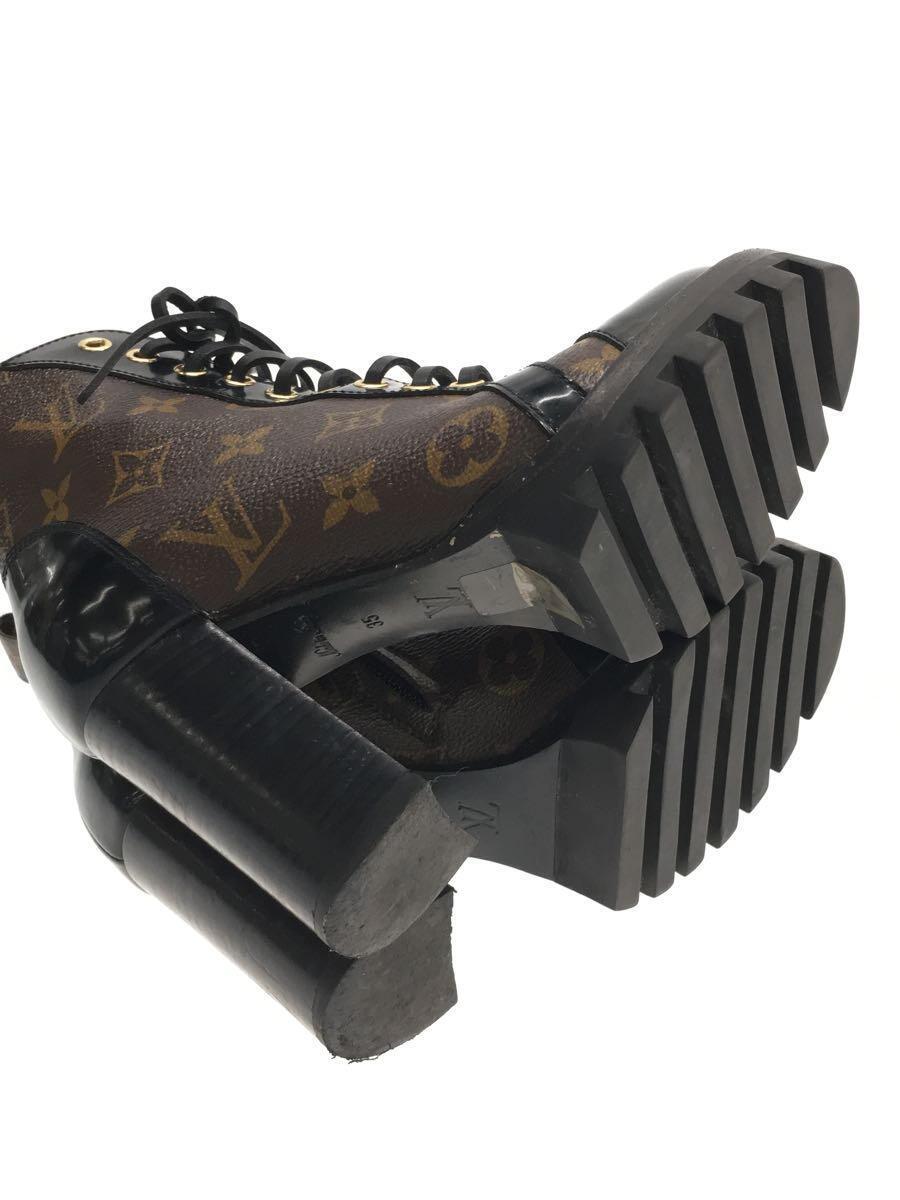 LOUIS VUITTON◇スタートレイルラインショートブーツ/35/BRW LOUIS VUITTON◇スタートレイルラインショートブーツ/35/BRW