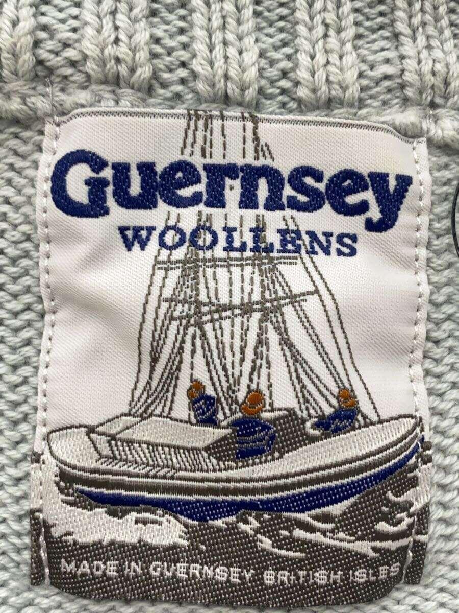 GUERNSEY WOOLLENS◆セーター(厚手)/36/コットン/ブルー_画像3