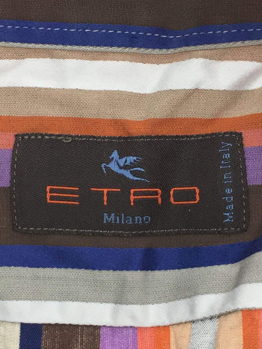 ETRO◆長袖シャツ/M/コットン/マルチカラー/ストライプ_画像3