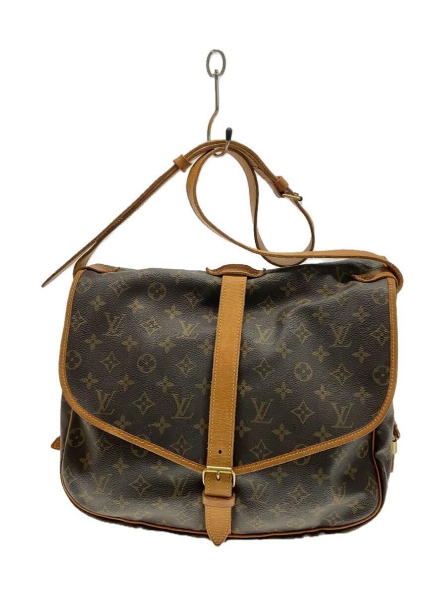 LOUIS VUITTON◆1)ソミュール35_モノグラム・キャンバス_BRW/PVC/BRW_画像1