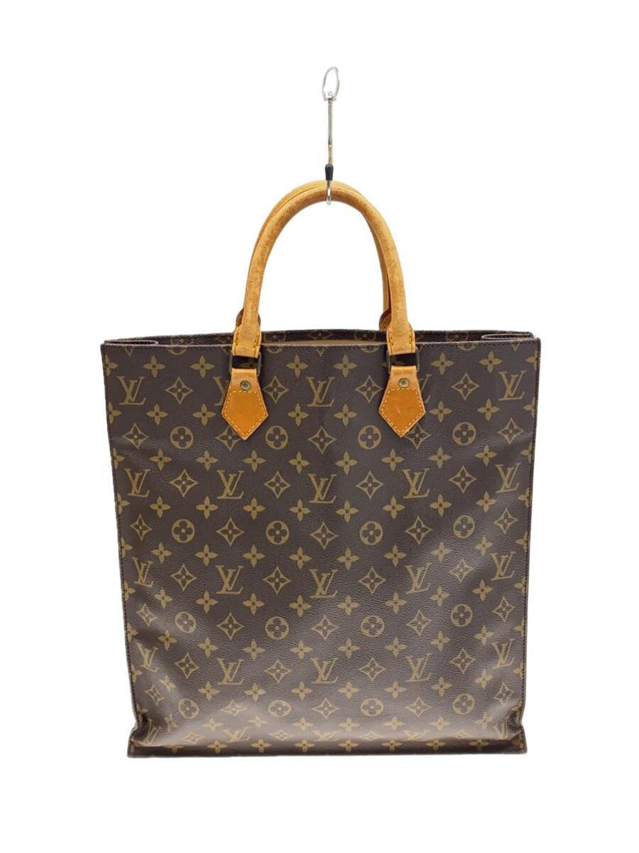 LOUIS VUITTON◆1)サック・プラ_モノグラム_BRW/PVC/BRW/モノグラム/トートバッグ/M51140/ブラウン