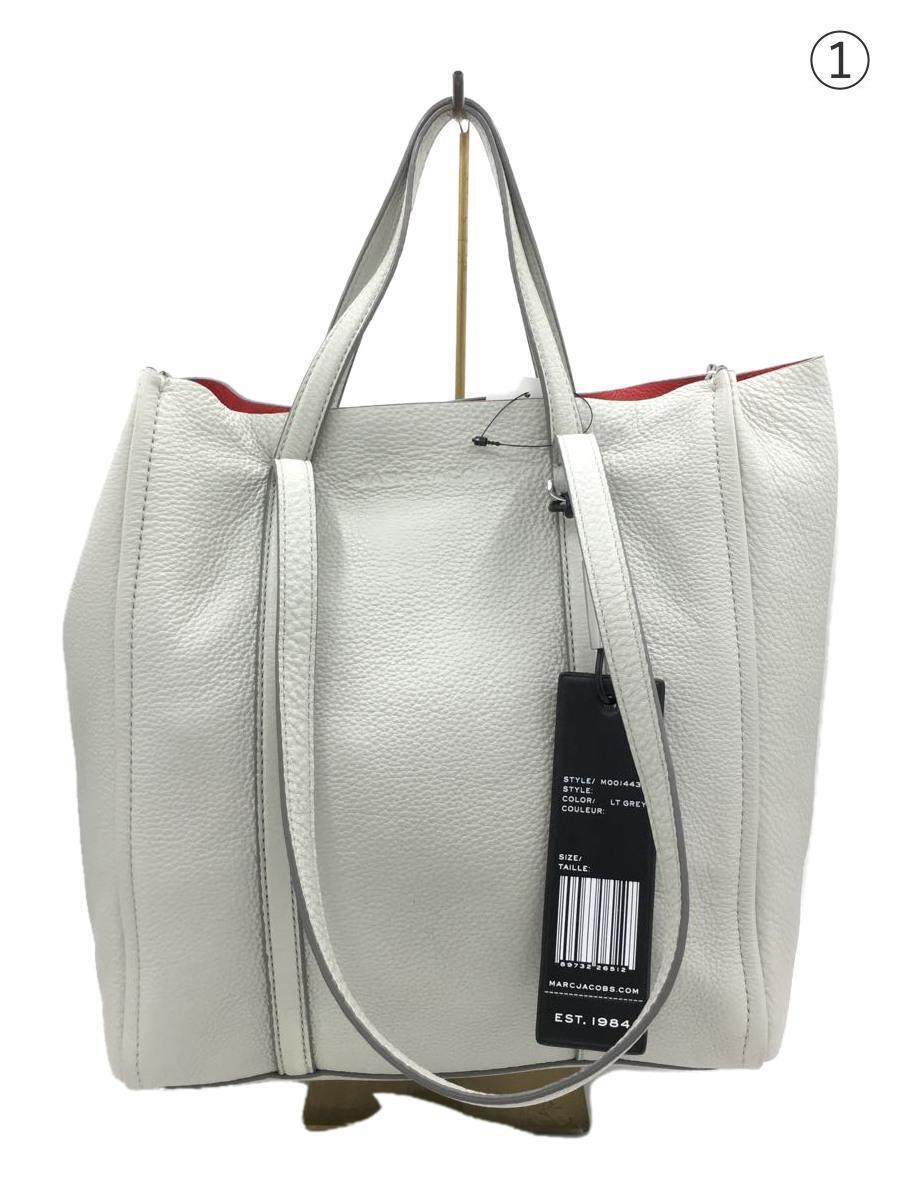 MARC BY MARC JACOBS◆The Tag Tote 2way/トートバッグ/レザー/GRY/無地/M0014489