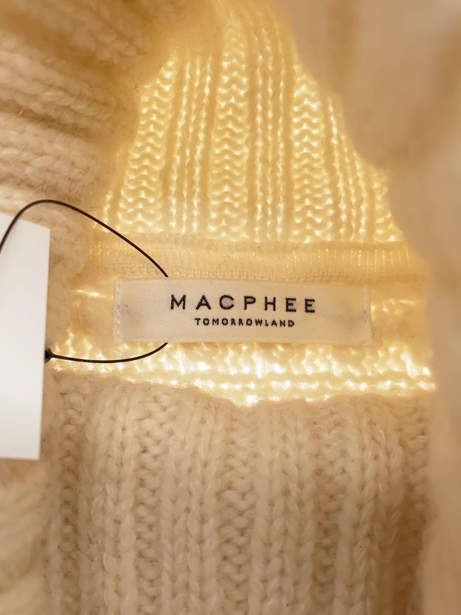 MACPHEE◆エアリーケーブルハイネックプルオーバー/2021AW/S/ウール/CRM/無地_画像3