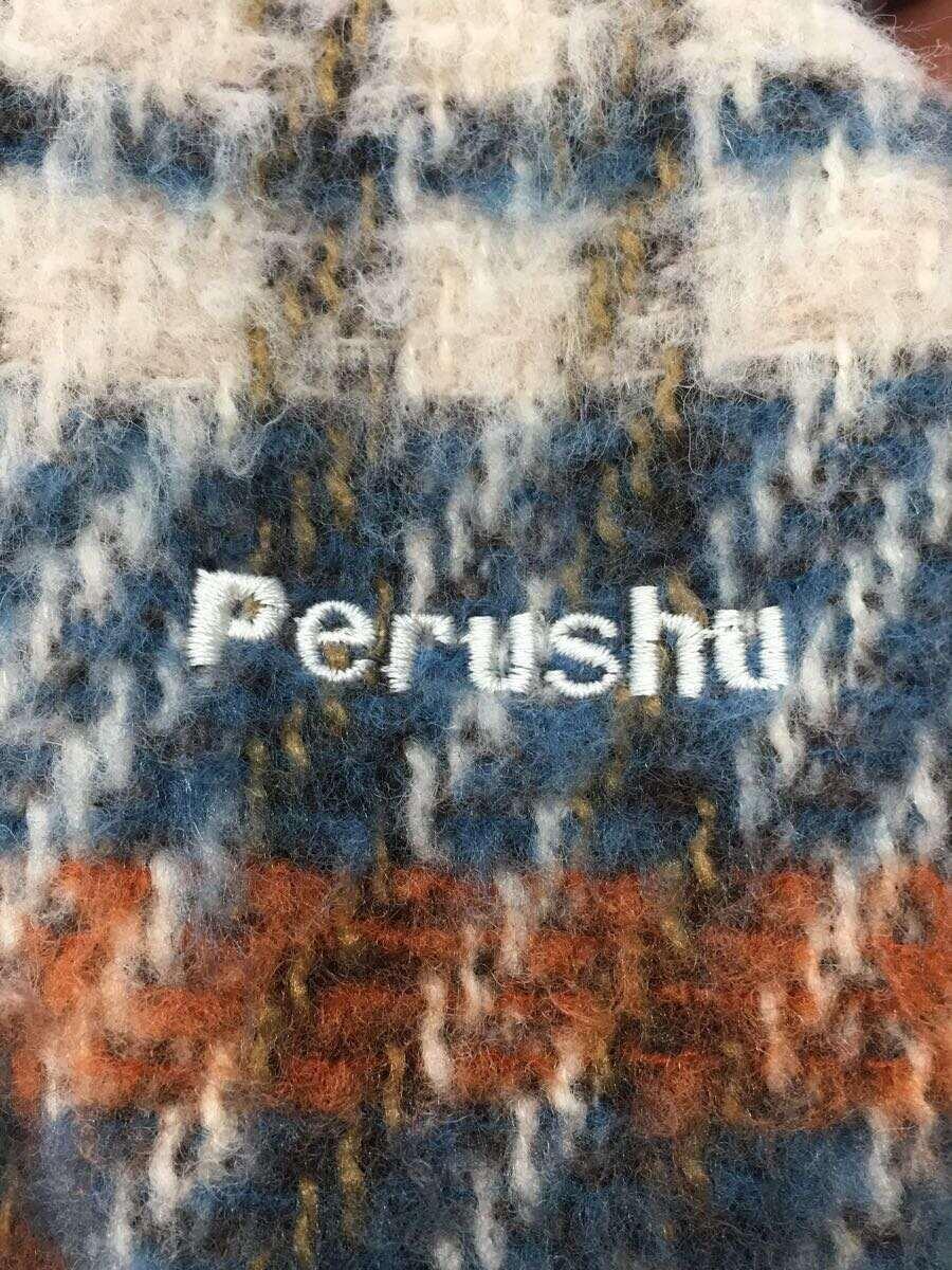 Perushu◆ベスト/L/ポリエステル/BRW/チェック/PE033034BW_画像3