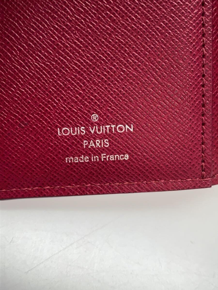 LOUIS VUITTON◆ポルト・フォイユ・ヴィクトリーヌ_エピ_RED/牛革/レッド/レディース/M62171_画像3