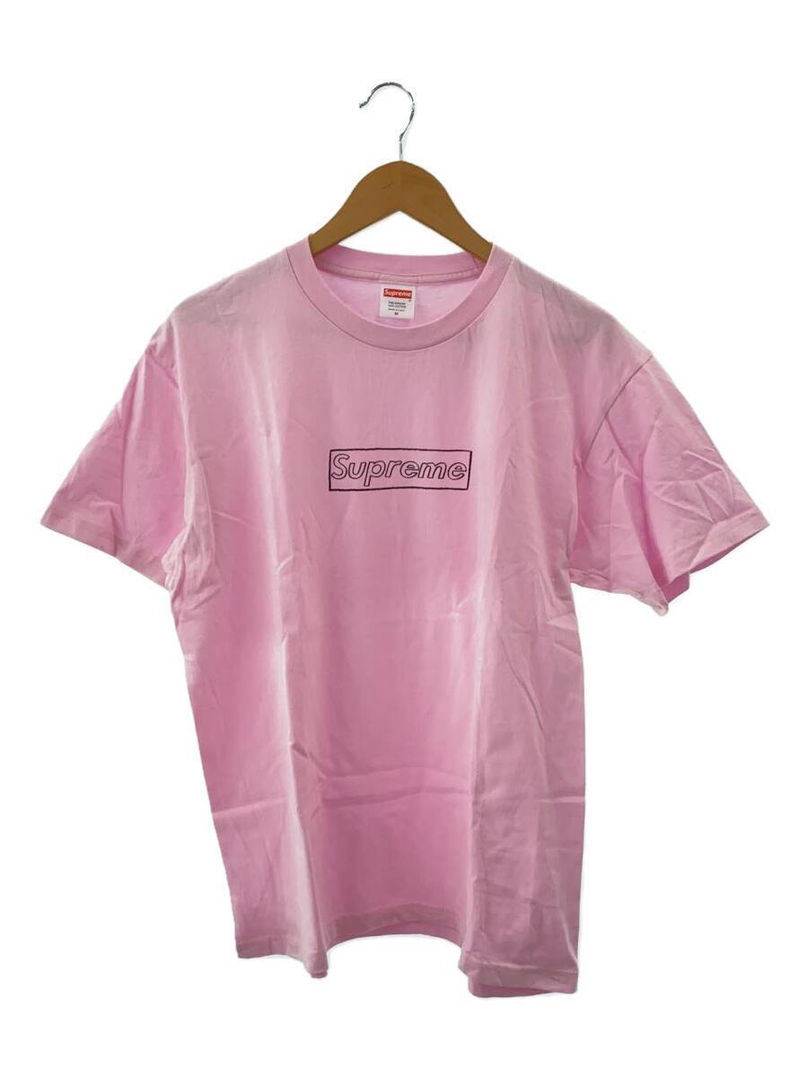 Supreme◆Tシャツ/M/コットン/ピンク/カウズチョークボックスロゴTシャツ