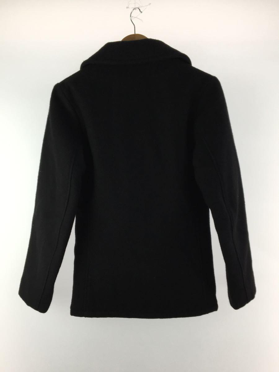 Schott* pea coat /34/ wool /BLK/ plain 