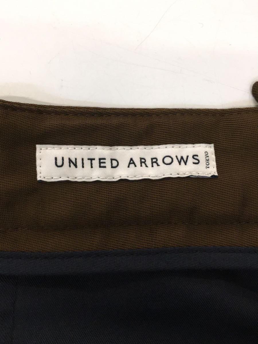 UNITED ARROWS◆スラックスパンツ/XL/レーヨン/CML/無地/1114-177-8069_画像4