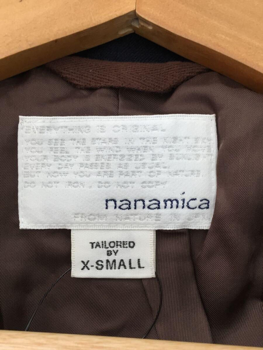 nanamica◆テーラードジャケット/XS/ウール/NVY/無地/SUAF466/WINDSTOPPER/ネイビー_画像3