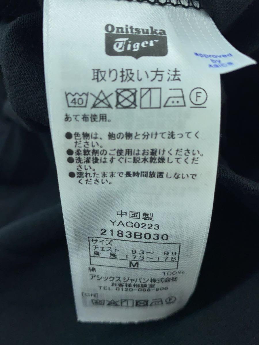 Onitsuka Tiger◆Tシャツ/M/コットン/BLK/無地/2183B030_画像3