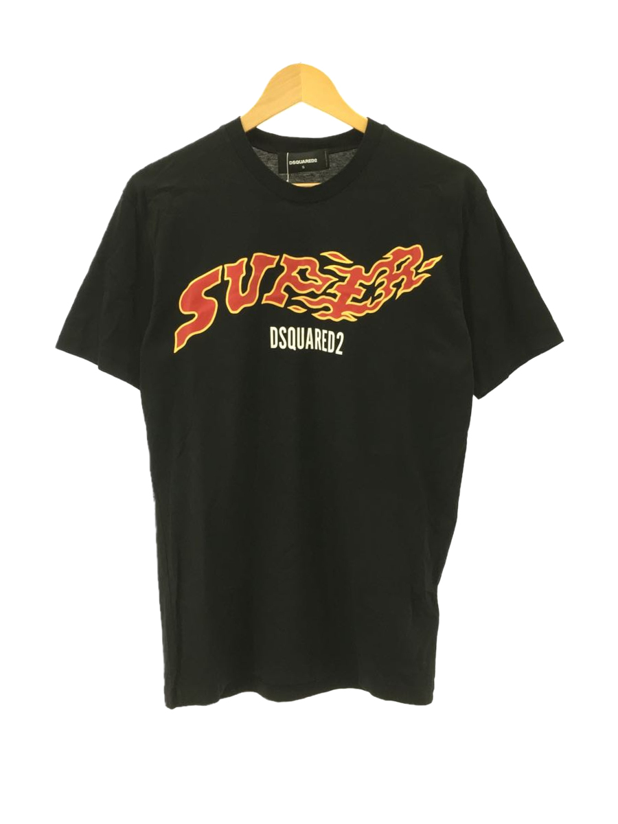 DSQUARED2◆20AW/Tシャツ/S/コットン/BLK/プリント/S71GD0944/ロゴ