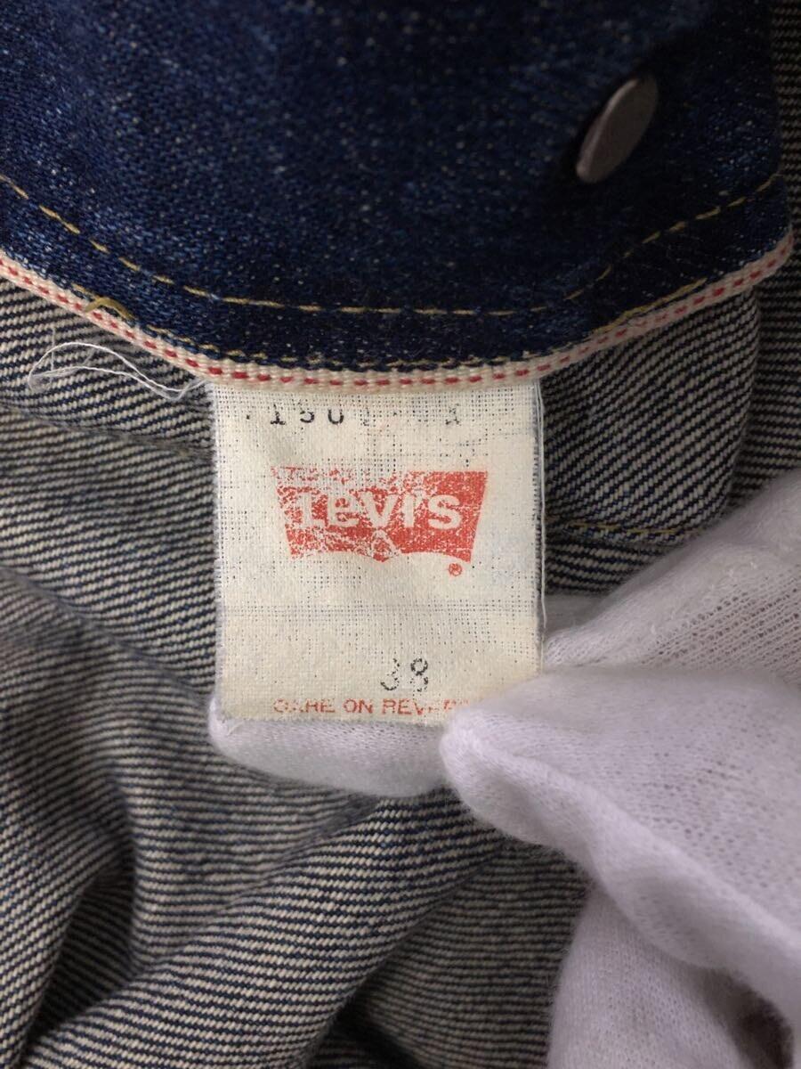 Levi’s◆J02/BIGE/袖ブリーチ考慮/赤タグ/Gジャン/38/デニム/IDG/無地/71505-XX_画像4