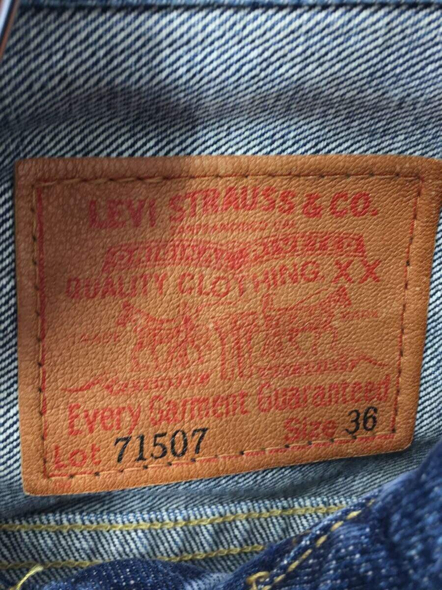 Levi’s◆90s/2nd復刻/日本製/ボタン裏J22/Gジャン/36/デニム/インディゴ/71507-XX_画像3