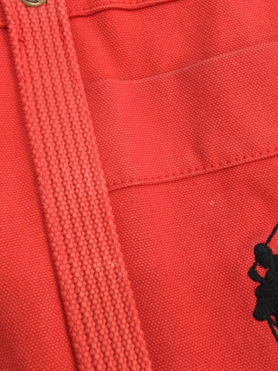 POLO RALPH LAUREN◆トートバッグ/ビックポニー刺繍ロゴ/NO.3/RED_画像7