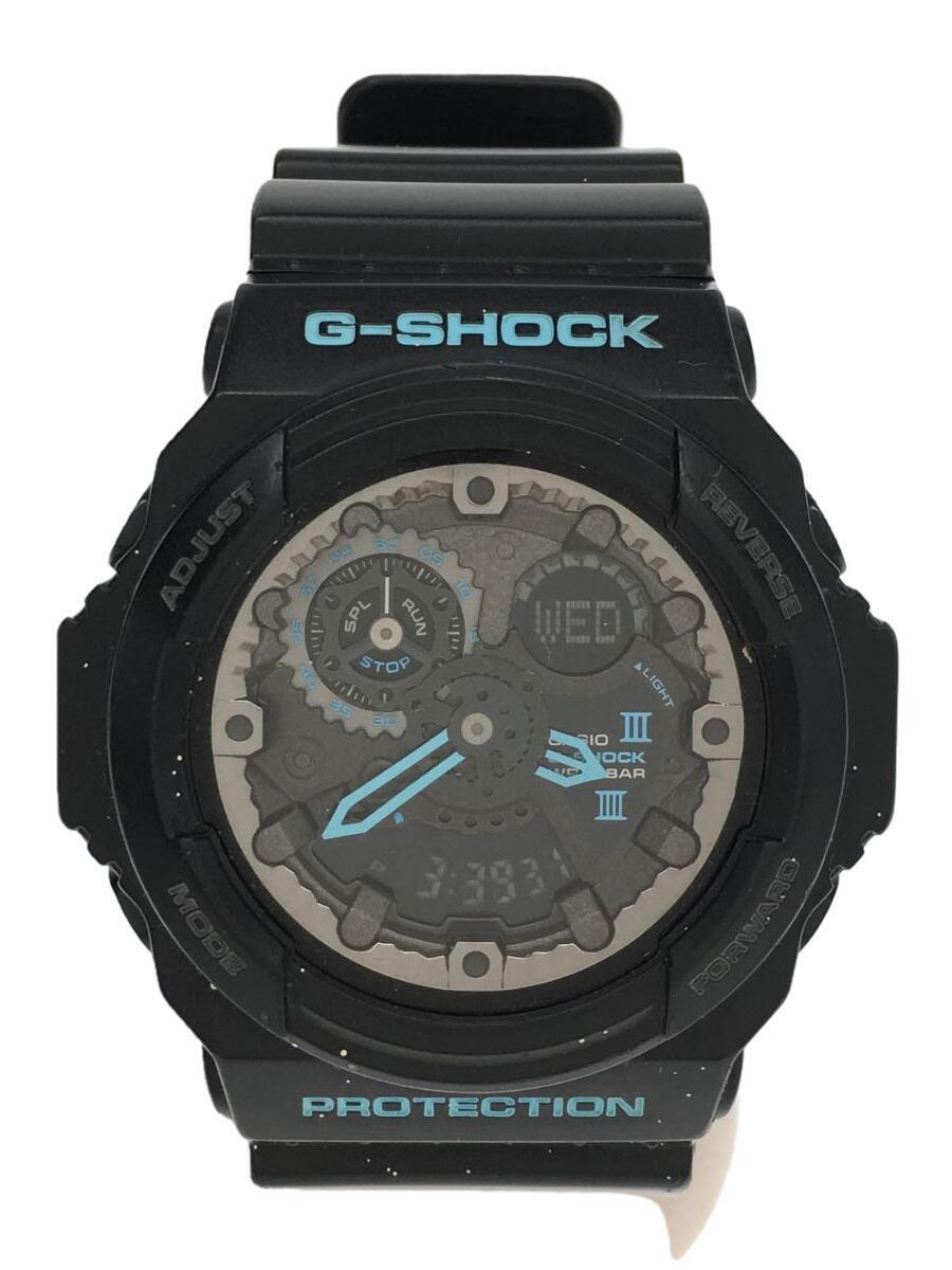 CASIO◆クォーツ腕時計・G-SHOCK/デジアナ/ブラック/黒/GA-300BA/アクセサリー/ジーショック