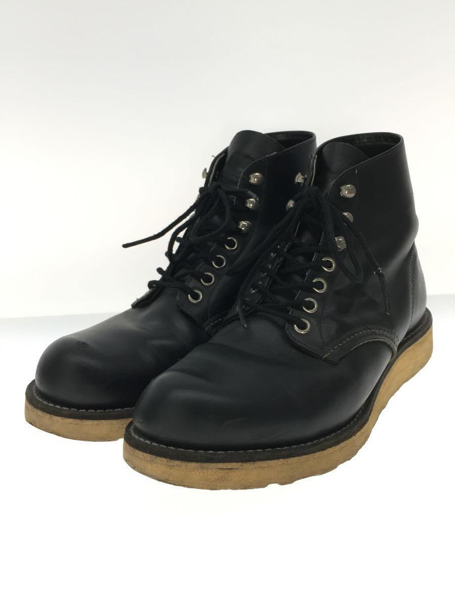 RED WING◆6INCH CLASSIC ROUND/レースアップブーツ/US7/BLK/レザー/8165_画像2