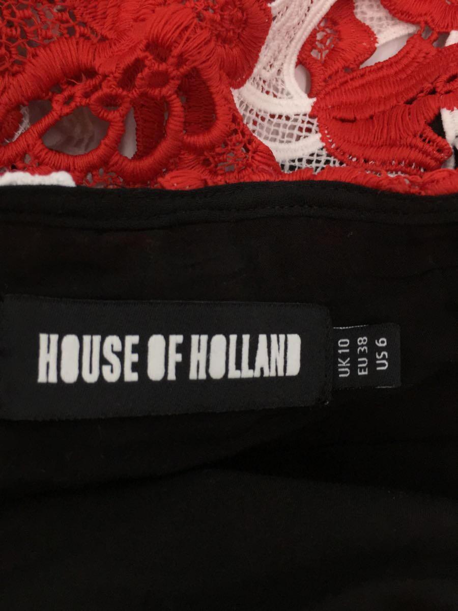 HOUSE OF HOLLAND◆半袖ブラウス/38/-/RED_画像3