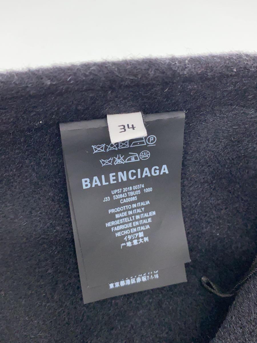 BALENCIAGA◆スカート/34/アクリル/BLK/J33 530843_画像4