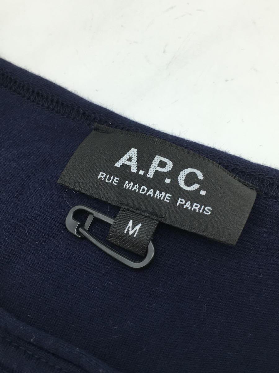 A.P.C.◆アーペーセー/KAROL COURT クルーネックTシャツ/Mサイズ/コットン/ネイビー_画像3