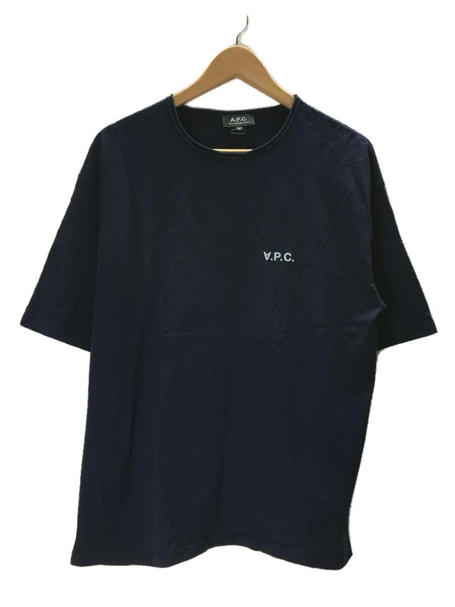 A.P.C.◆アーペーセー/KAROL COURT クルーネックTシャツ/Mサイズ/コットン/ネイビー_画像1