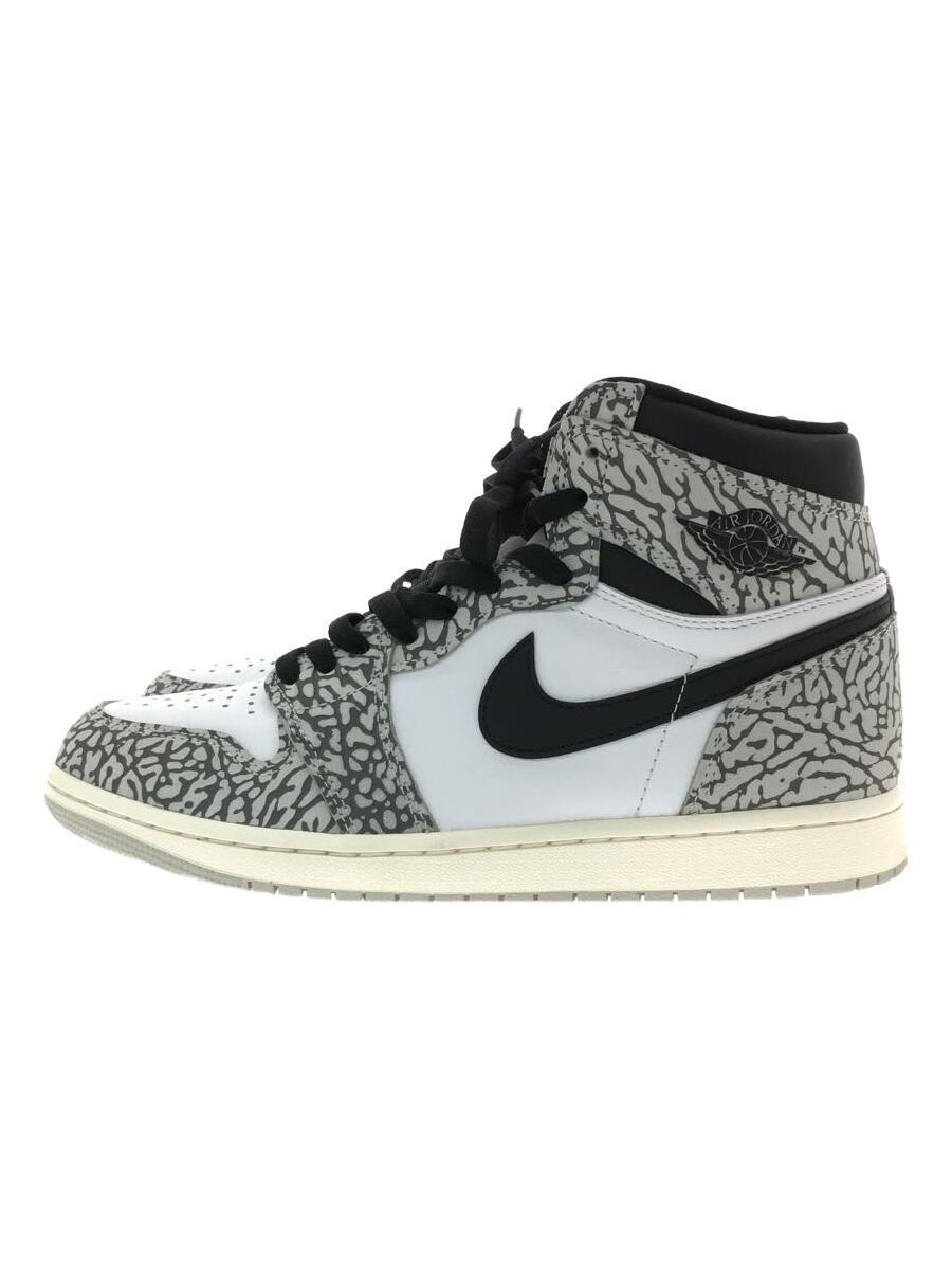 NIKE◆JORDAN1 RETRO HIGH OG WHITE CEMENT/26.5cm/GRY/DZ5485-052