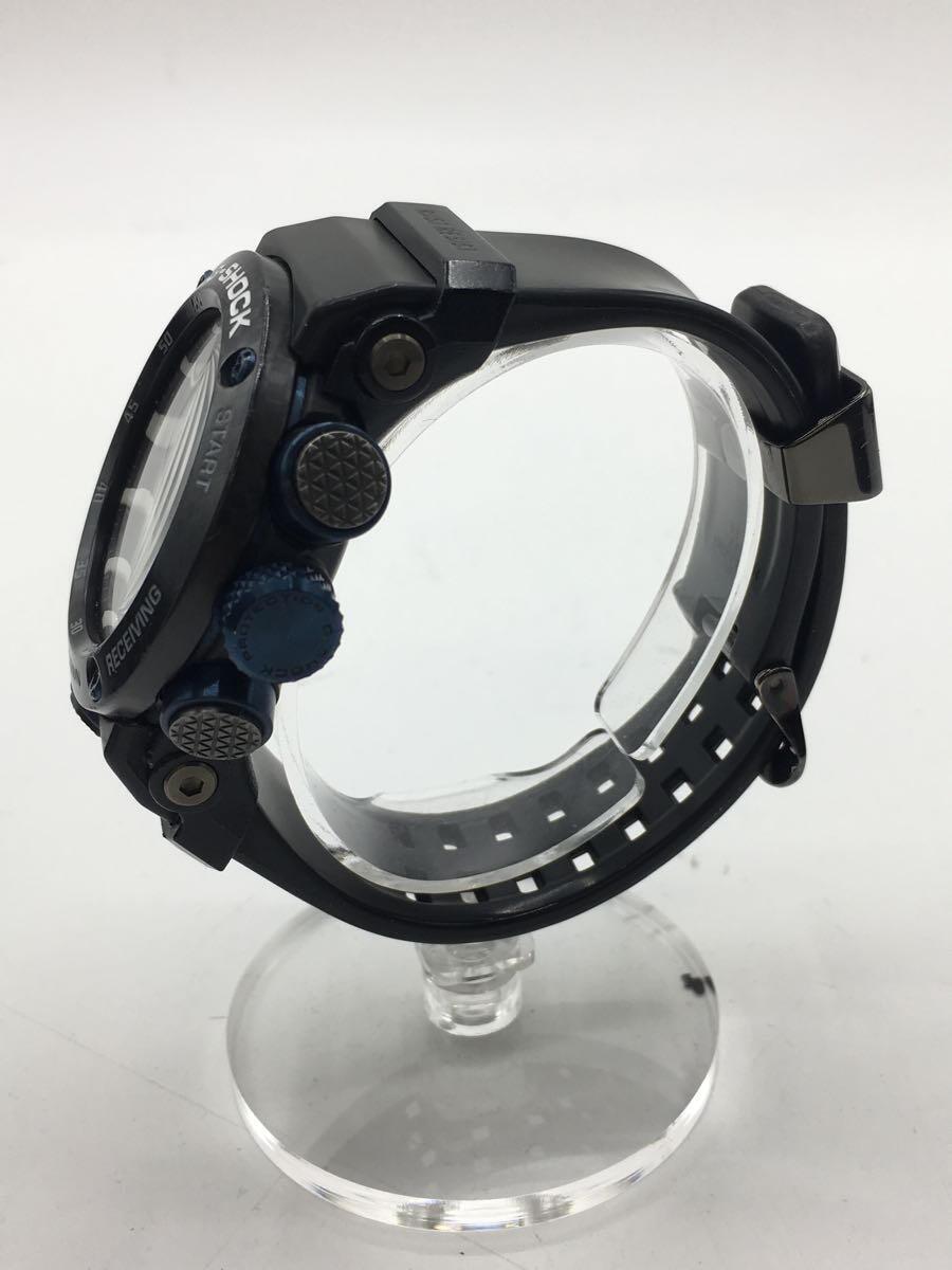 CASIO◆ソーラー腕時計・G-SHOCK/アナログ/ラバー/BLK/BLK/プラスチック_画像2