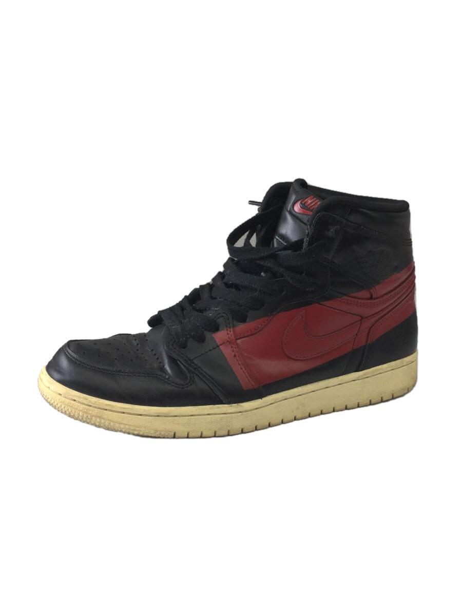 NIKE◆AIR JORDAN 1 HIGH OG DEFIANT/エアジョーダン1ハイ/ブラック/27.5cm/ブラック_画像1