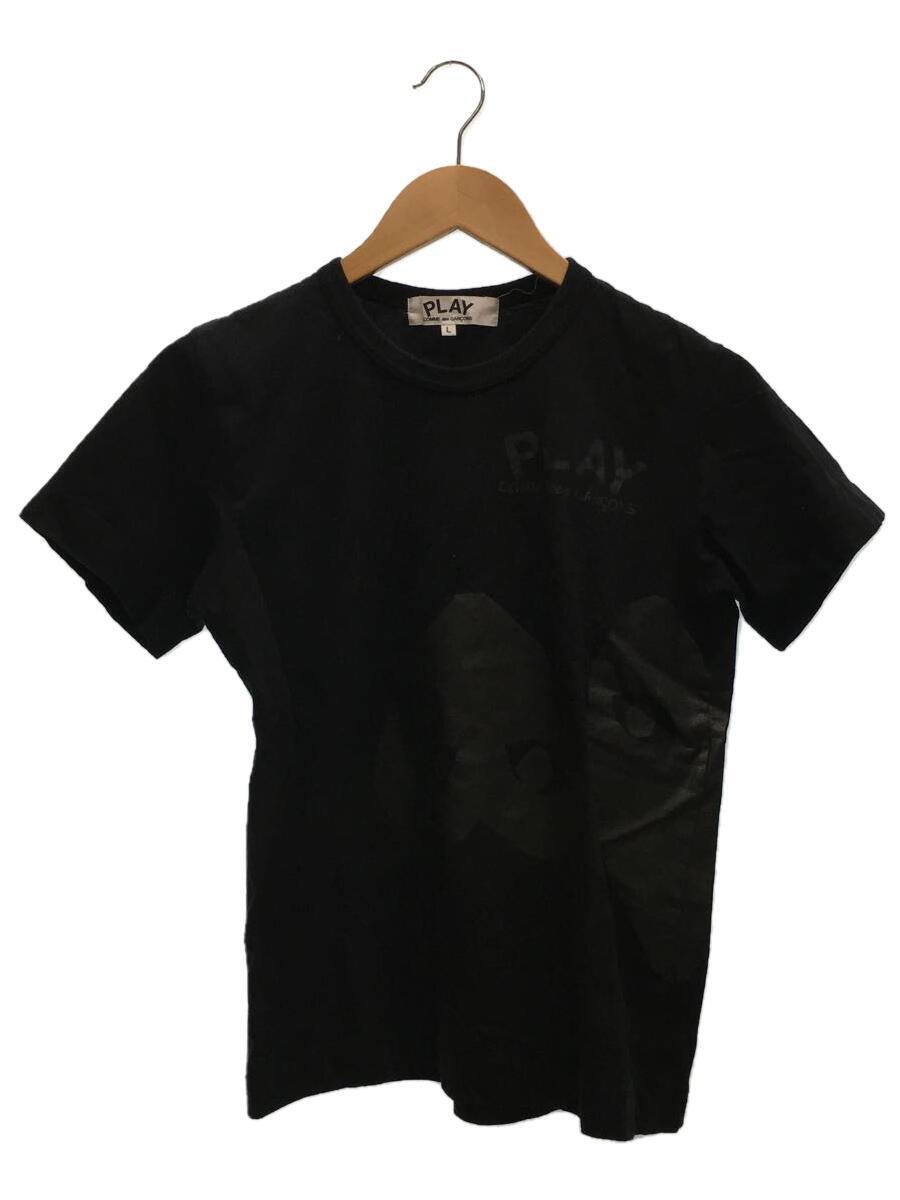 PLAY COMME des GARCONS◆Tシャツ/L/コットン/BLK/プリント/AZ-T195_画像1