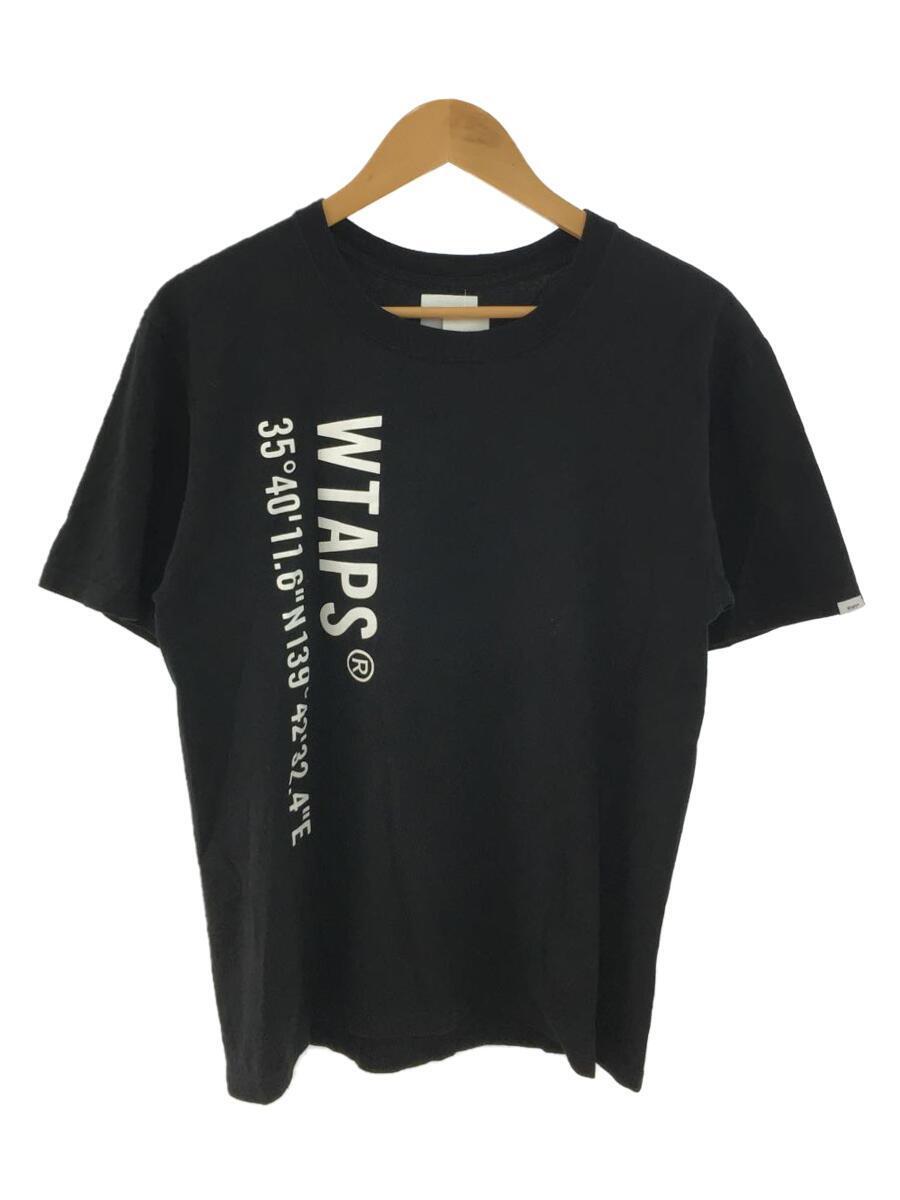 WTAPS◆Tシャツ/1/コットン/BLK/無地_画像1