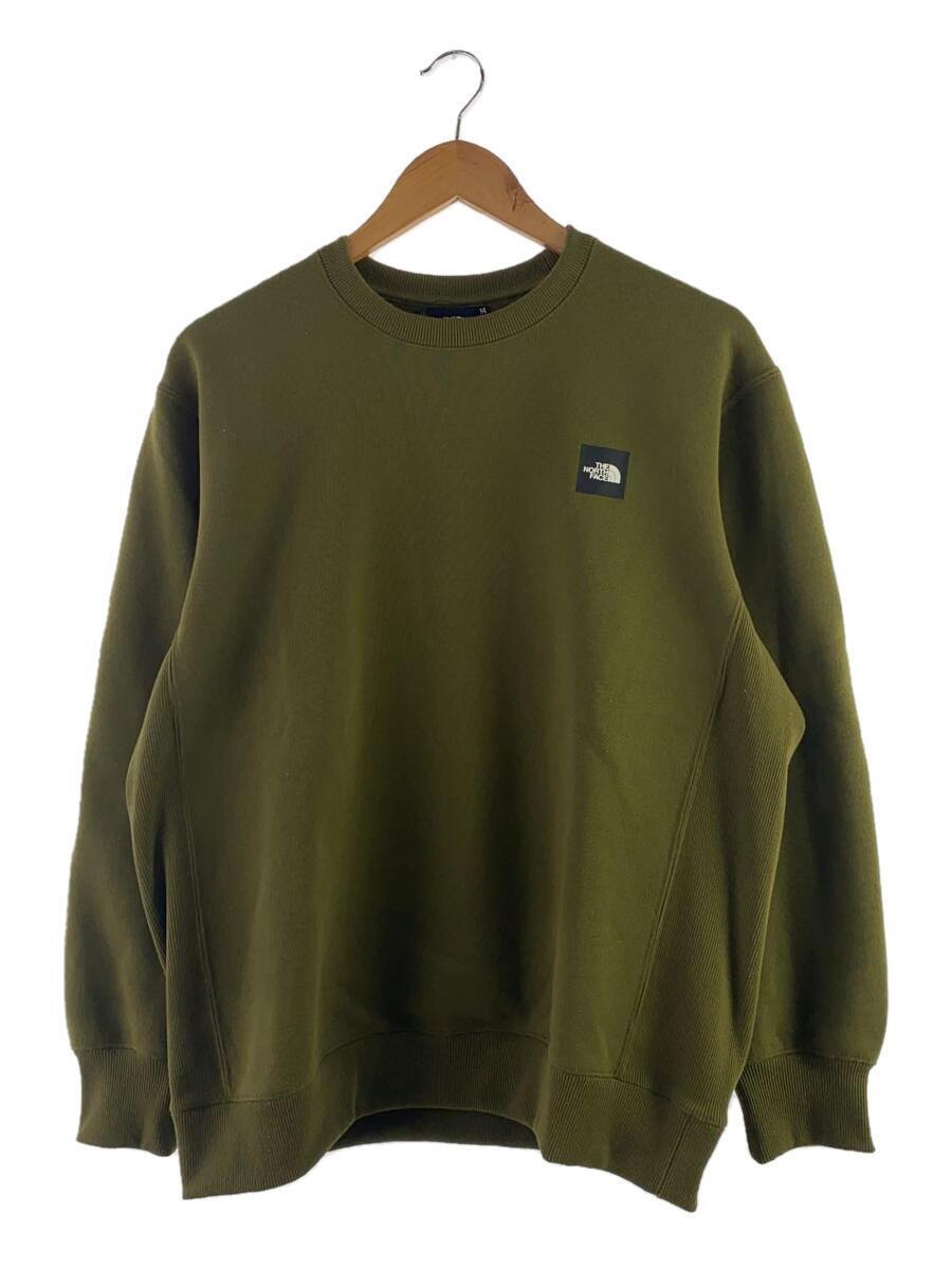 THE NORTH FACE◆SQUARE LOGO CREW SWEAT_スクエア ロゴ クルー スウェット/M/コットン/KHK_画像1