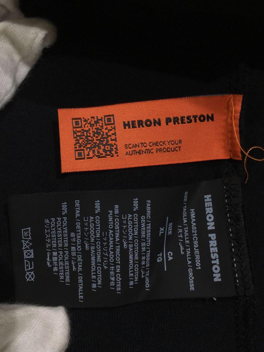 HERON PRESTON◆ハイネック/Tシャツ/XL/コットン/BLK/HMAA021C99JER001_画像3