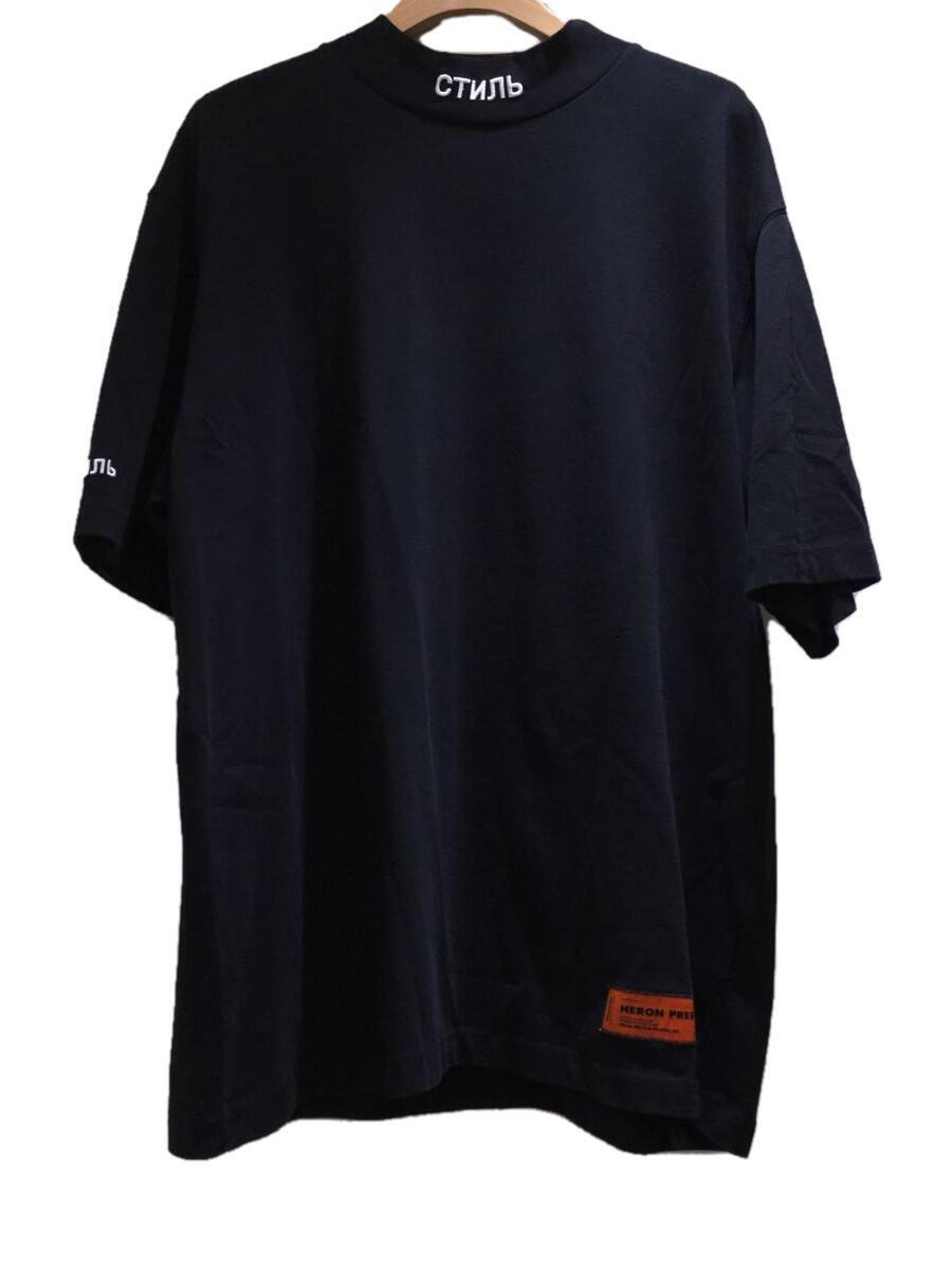 HERON PRESTON◆ハイネック/Tシャツ/XL/コットン/BLK/HMAA021C99JER001_画像1