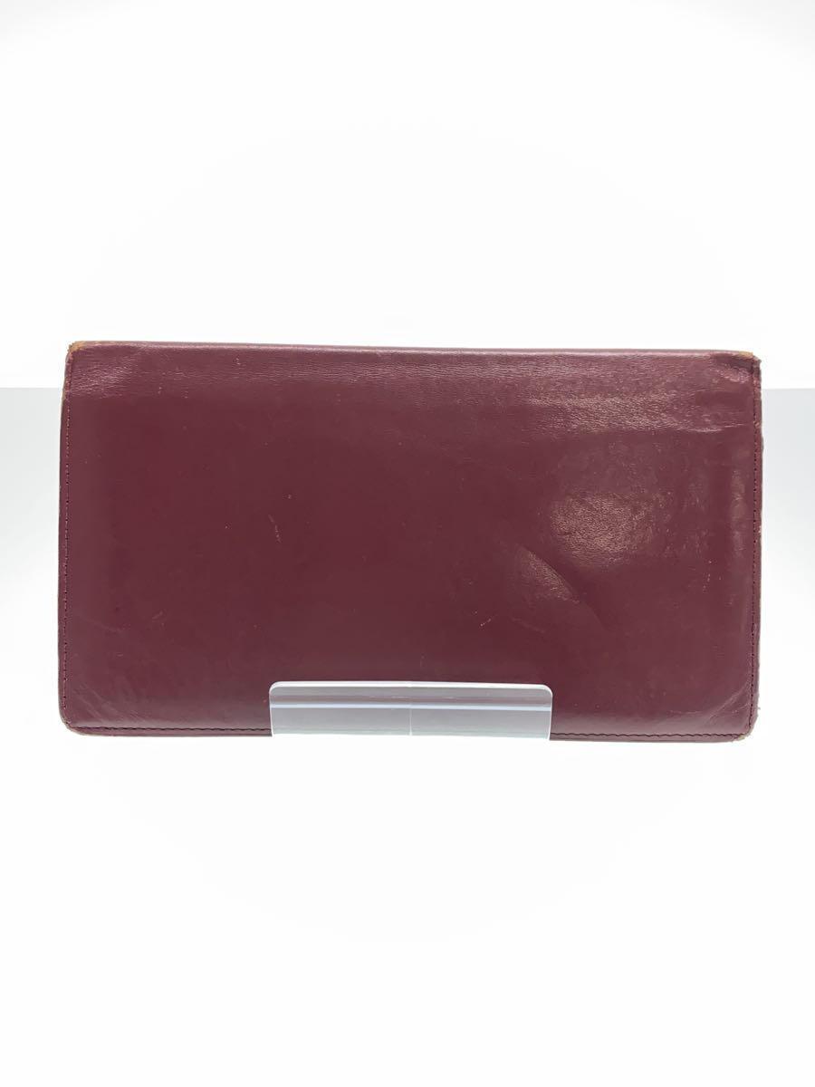 Cartier* Must line / long wallet / leather /RED/ lady's 