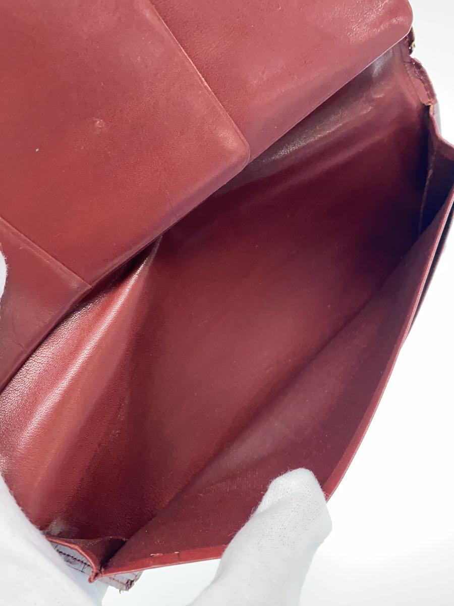 Cartier* Must line / long wallet / leather /RED/ lady's 